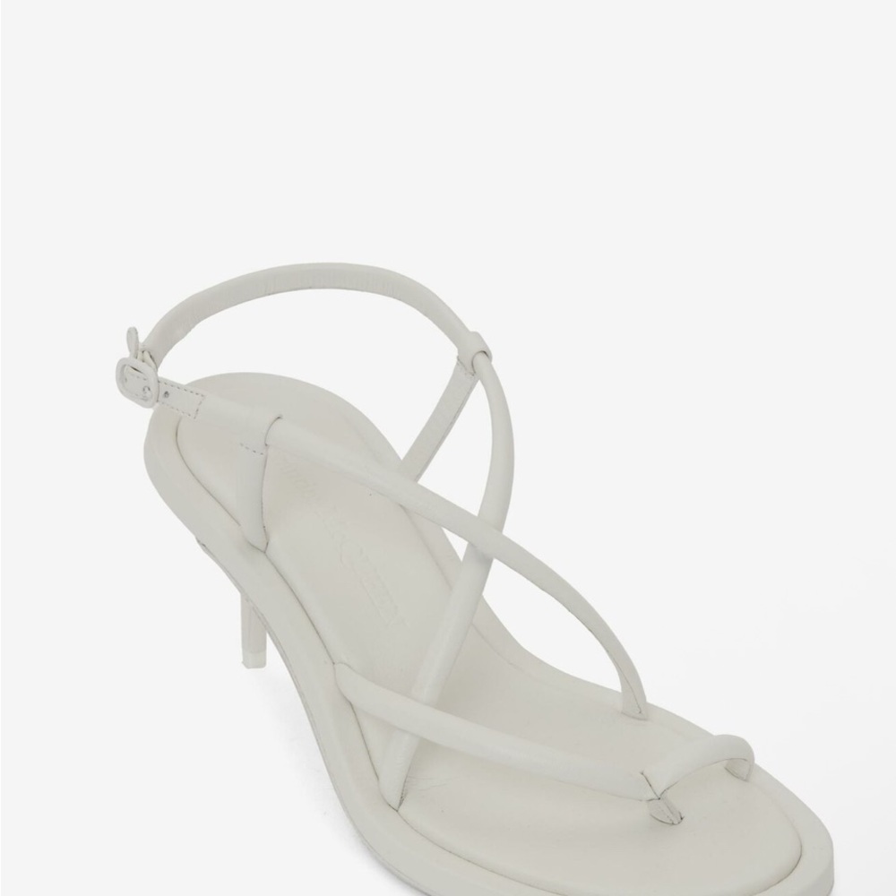 Alexander McQueen White Strappy Heels